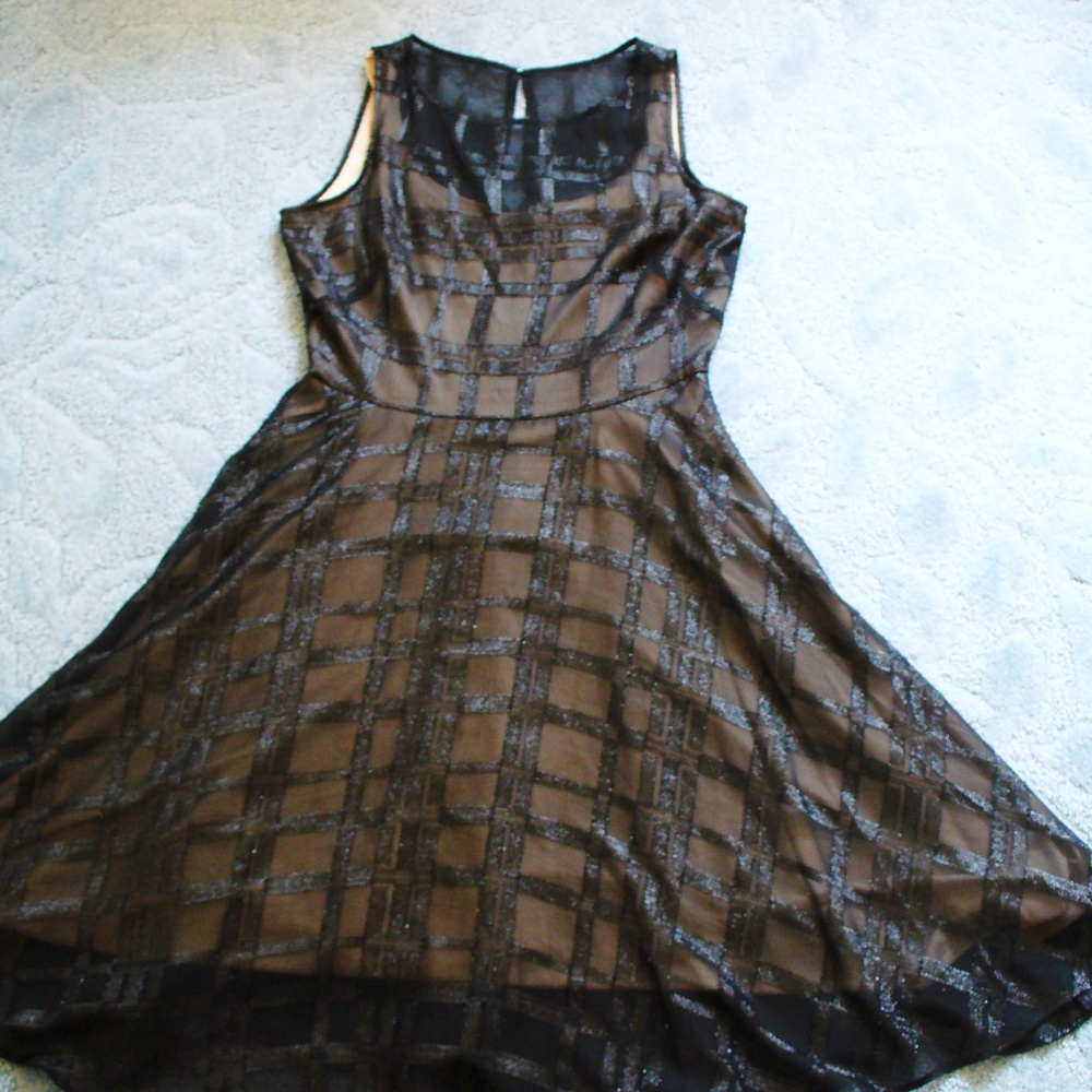 J.Taylor black sheer dress Size 12 (#EV505)